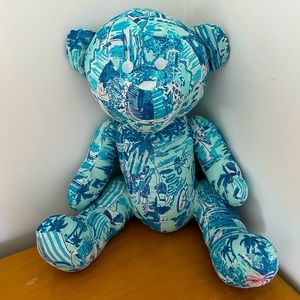 Lilly Pulitzer Plush Bear in Fresh Catch Toile